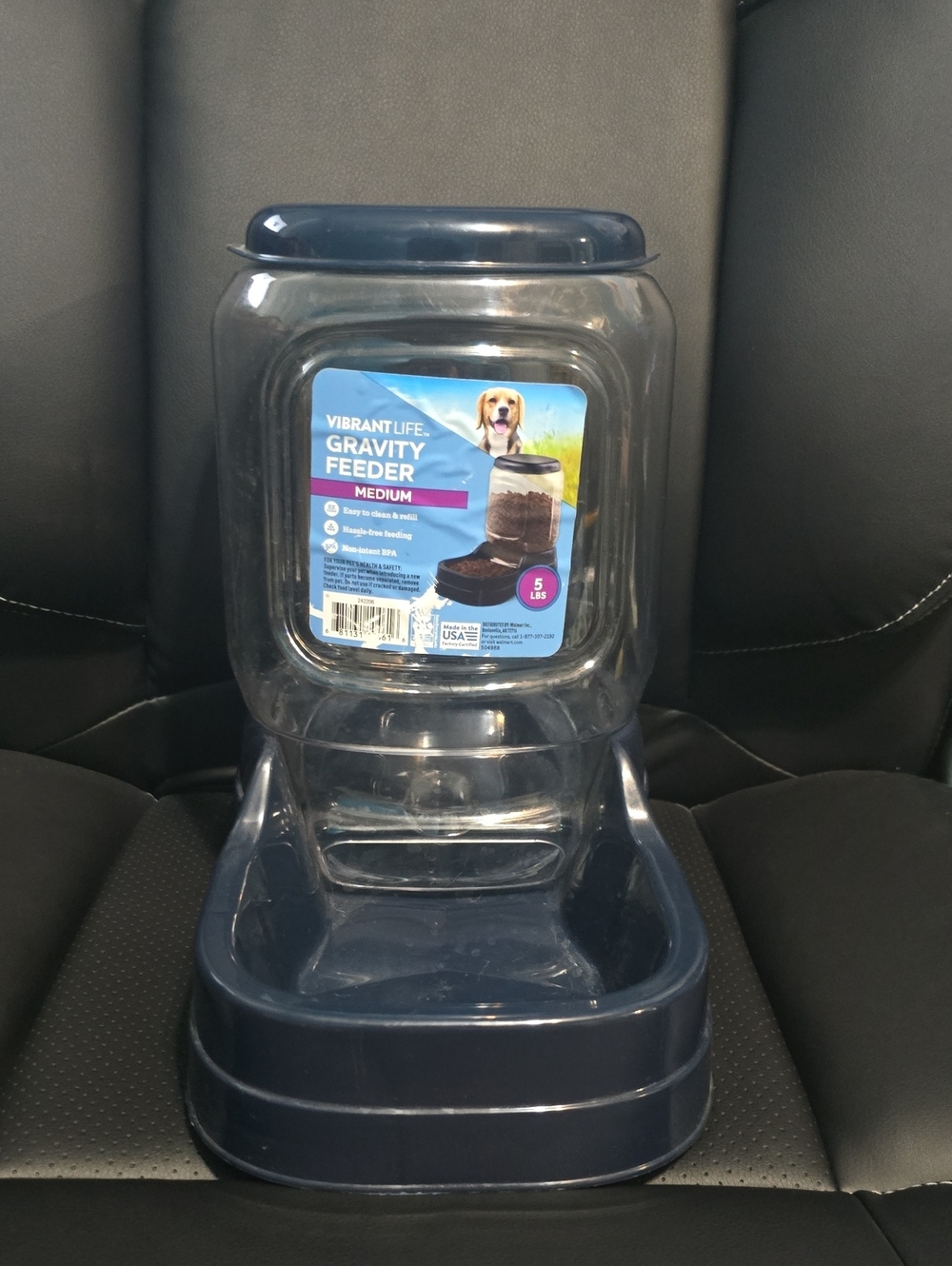Vibrant Life Medium Gravity Feeder - Dark Blue